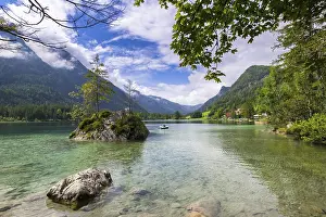 Hintersee near Ramsau with clear green water