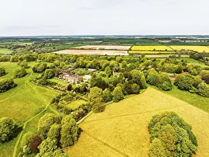 Hinton Ampner House and Garden from a drone