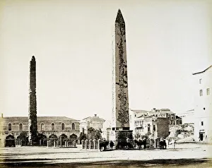 The Hippodrome with Obelisk, was the horse racing track in ancient Constantinople around 330