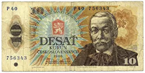 Historic banknote, 10 korunas, 10 koruns