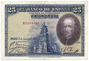 Historic banknote, 25 pesetas