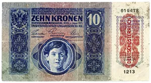 Historic banknote, Austria, German Empire