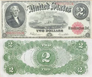 Historic banknote, two dollars