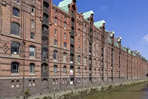 Historic brick warehouse Hamburg Speicherstadt