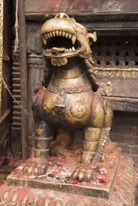 Historic bronce statue, Swayambhunat Tempel