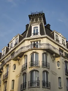 Detail of a historic building in Brussels