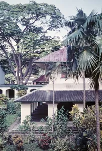 Historic buildings of Bishop Anstey High School, Port of Spain, Trinidad, around 1962