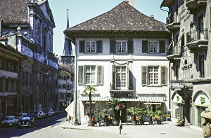 Historic buildings in the city centre, Hauptgasse, Solothurn, Canton Solothurn, Switzerland, Europe 1961, Europe