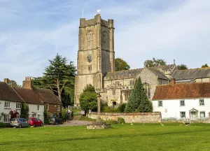 Historic buildings cottages and church of Saint Michael