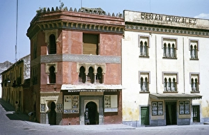 Historic buildings Moorish architecture, village Arcos de la Frontera, province Cadiz, Spain 1964
