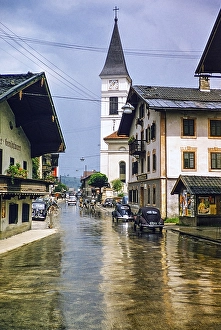 Historic buildings and village parish church, Municipality, Woergl, Tyrol, Austria, Europe, 1950s, Europe
