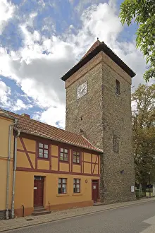 Historic Bulstring gate tower and half-timbered house