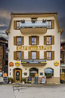 Historic Cafe des Alpes in Vissoie