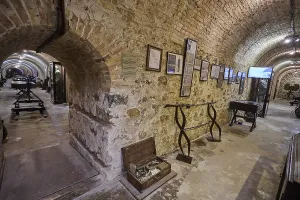 Historic cellar room with stone walls