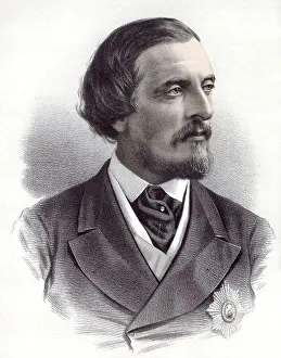 Historic chromolithography from the 19th century