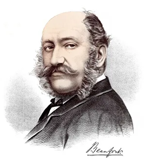 Historic chromolithography from the 19th century