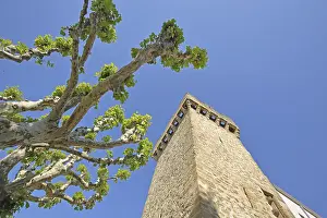 Historic defence defence tower Tour de Tivoli with battlements