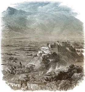 Historic drawing, city of Salzburg
