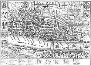 Historic drawing, map of London