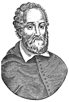 Historic drawing, portrait of Antoine Perrenot de Granvelle