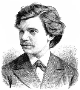 Historic drawing, portrait of Eugene Francis Charles also known as Eugen d'Albert