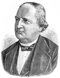 Historic drawing, portrait of Franz Wilhelm Abt