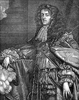 Historic drawing, portrait of James Scott