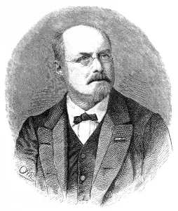 Historic drawing, portrait of Joseph Joachim Raff
