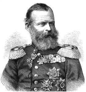 Historic drawing, portrait of Luitpold Karl Joseph Wilhelm of Bavaria