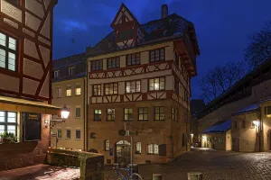 Historic Duerer House in the late evening