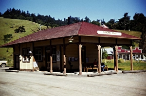 Historic Duncans Mills building, Camping Club office, Sonoma County, California, USA, 1977, North America