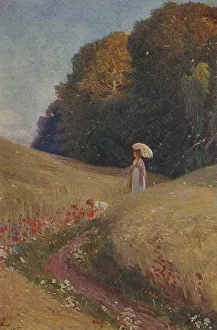 Historic greeting card after a painting