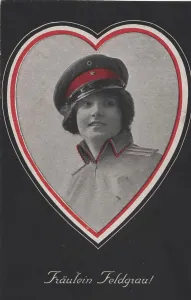 Historic greetings card with war motif