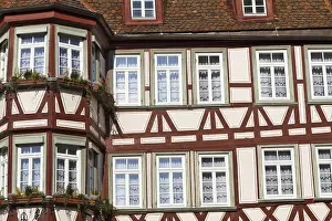 Historic half-timbered facade, Germany, Europe