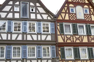 Historic half-timbered houses in Schwabisch Hall