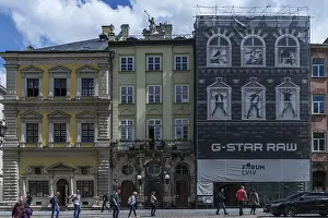 Historic house facades of the 19th century