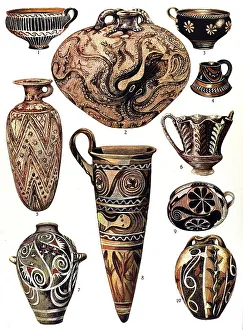 Historic illustration, Aegean ornaments