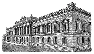 Historic illustration of a building in Berlin