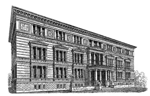 Historic illustration of a building in Berlin