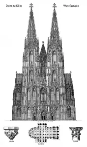 Historic illustration of Cologne Cathedral