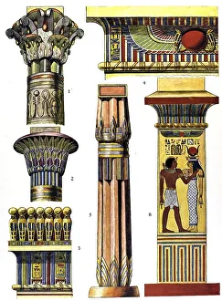Historic illustration, Egyptian ornaments