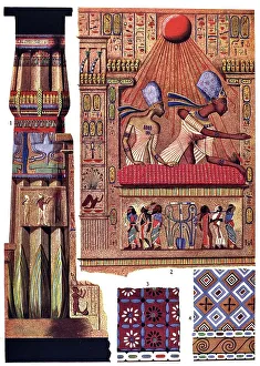 Historic illustration, Egyptian ornaments