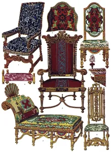 Historic illustration, English ornaments