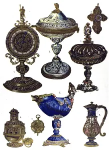 Historic illustration, French ornaments