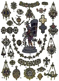 Historic illustration, German ornaments
