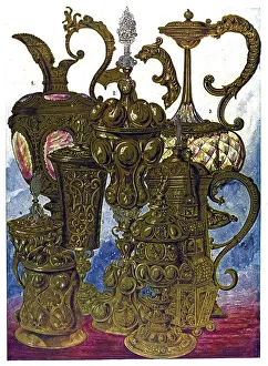 Historic illustration, German ornaments