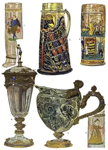 Historic illustration, German ornaments