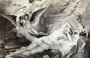 Historic illustration, sleeping Venus, 1877