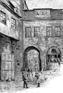 The historic Kroegel district in Berlin in 1895