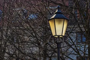Historic lantern in the city of Rostock